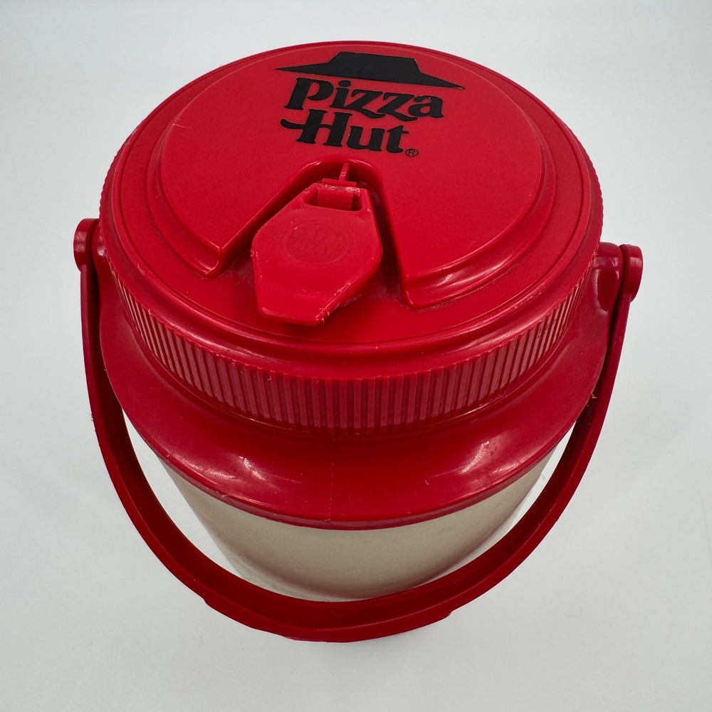 Vintage Pizza Hut Insulated 1/2 Gallon Cooler Jug Red‎ Tan Gott 1502 USA Logo